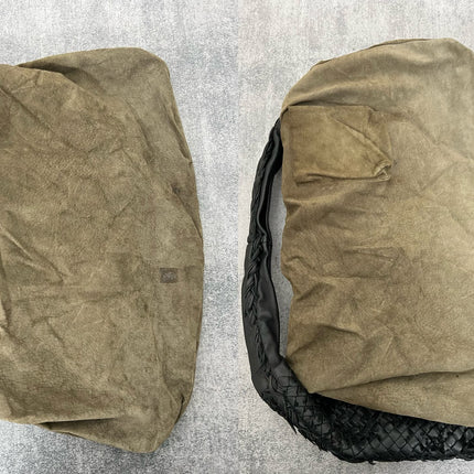Bottega Veneta Veneta Hobo Maxi Black Leather and Velvet 52cm