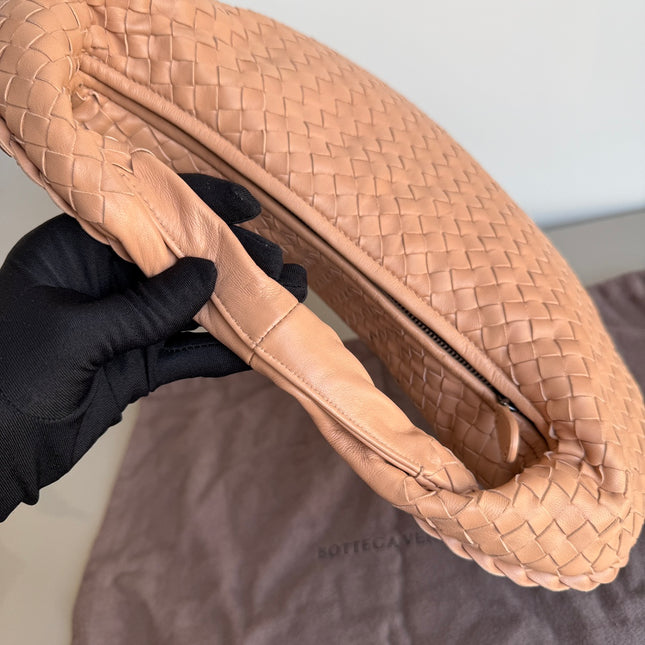 Bottega Veneta Veneta Hobo Beige Almond Lambskin Leather 40cm