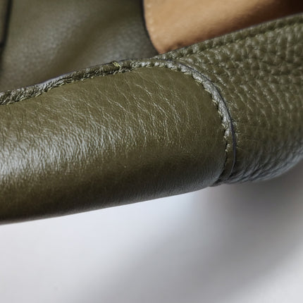 Gucci Softbit Maxi Shoulder Bag Olive Green Calfskin Leather 2024