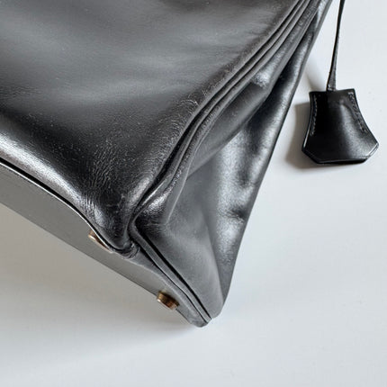 Hermes Kelly 32 Retourne Black Box Leather Gold HW 1987