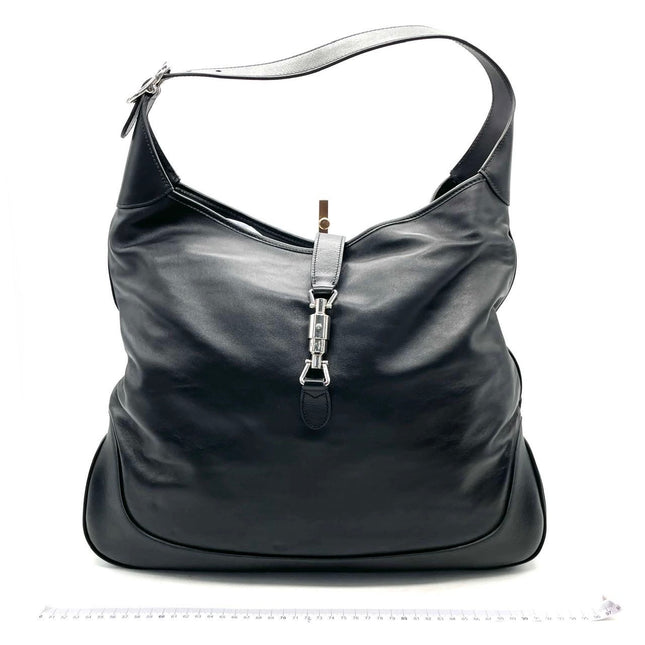 Gucci Jackie 1961 Large Black Calfskin Leather With Long Strap