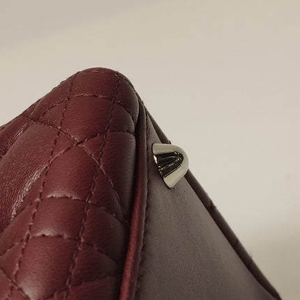 Lady Dior Large Bag Burgundy Lambskin Cannage Leather