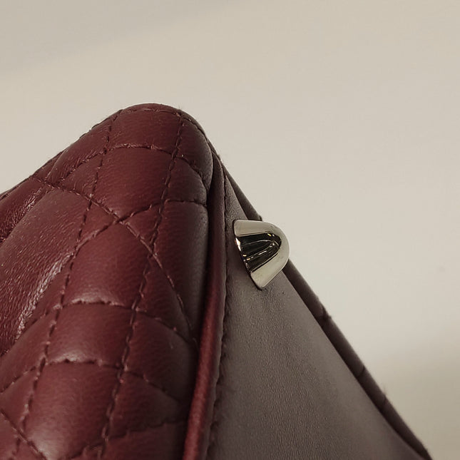Lady Dior Large Bag Burgundy Lambskin Cannage Leather