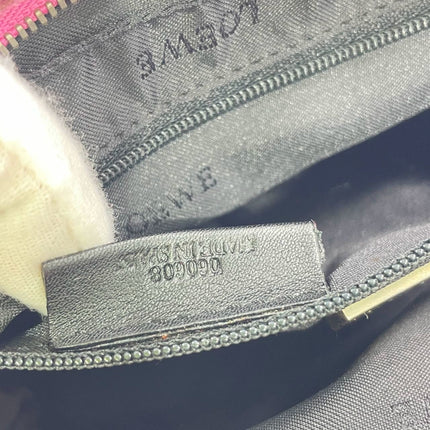 Loewe Amazona 19 Mini Handbag in Purple Velvet with Crystal Logo