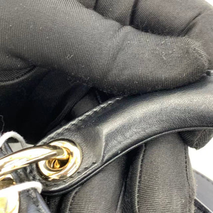 Lady Dior Mini Black Calfskin Leather with Multicolor Crystals Gold Hardware