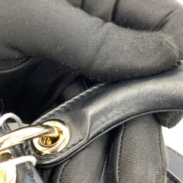 Lady Dior Mini Black Calfskin Leather with Multicolor Crystals Gold Hardware