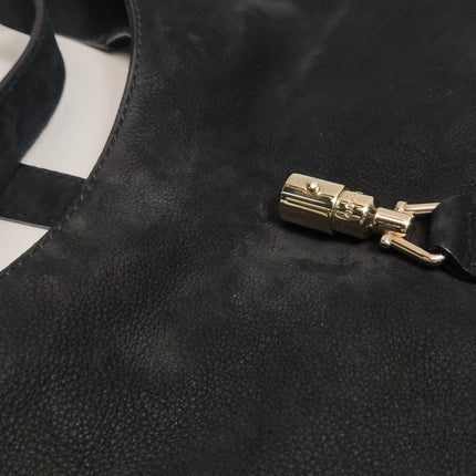 Gucci Jackie 1961 Medium Black Suede Leather Bag