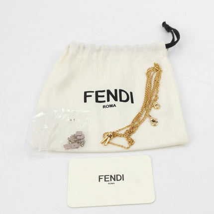 Fendi Nano Baguette Charm Pink Sequins Satin Interior Chain Strap