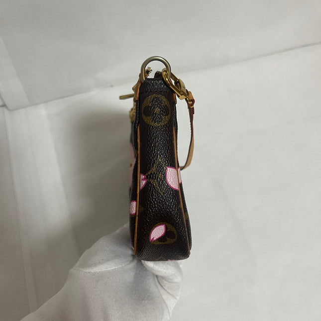 Louis Vuitton x Takashi Murakami Cherry Blossom Pochette Accessoire Brown Monogram