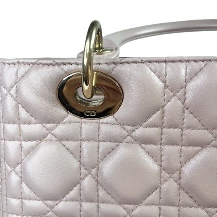 Sold Lady Dior Medium Bag Pink Cannage Leather