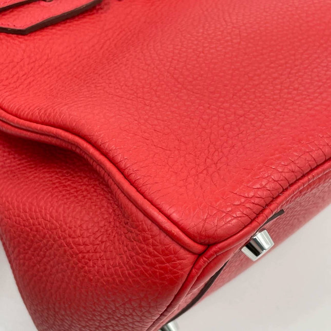 Hermes Birkin 30 Red Togo Leather Palladium Hardware 2012