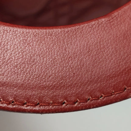 Lady Dior Small My Abcdior Red Lambskin Cannage Leather Gold Hardware
