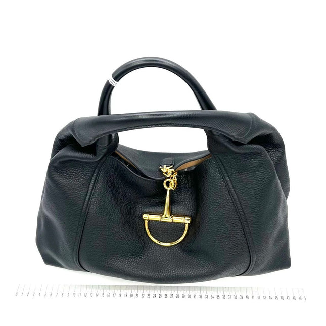 Gucci Softbit Maxi Shoulder Bag Black Calfskin Leather