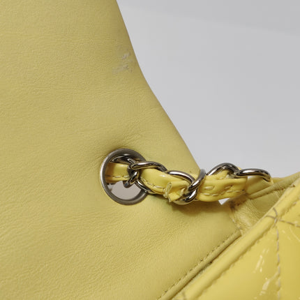 Chanel Classic Flap Rectangular Mini Yellow Patent Leather Silver HW, 2014-2015