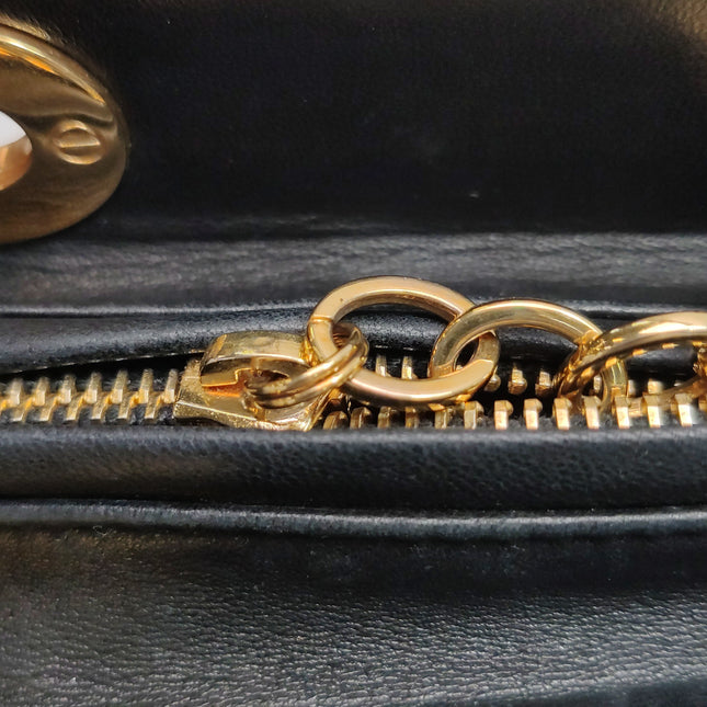 Lady Dior Vintage Medium Black Suede Leather Gold Hardware 1997