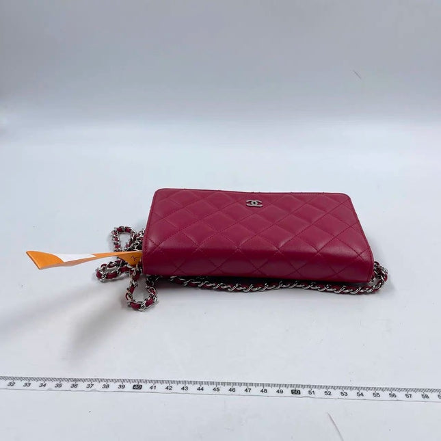 Sold Chanel Wallet on Chain WOC Fuchsia Lambskin Leather