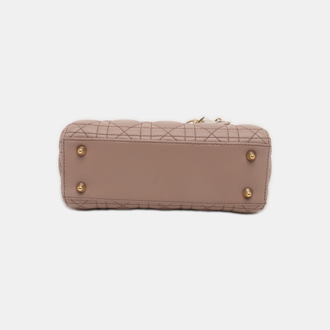 Lady Dior ABCdior Small Nude Pink Cannage Lambskin Handbag No Strap