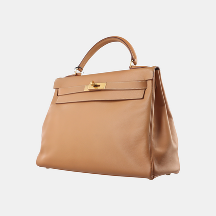 Hermes Kelly 32 Sesame Epsom Retourne Gold Hardware 1993
