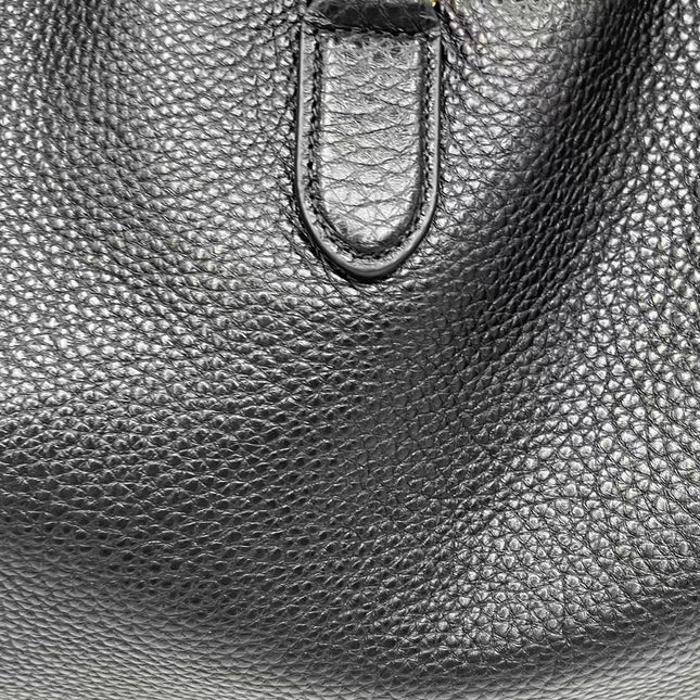 Gucci Softbit Maxi Shoulder Bag Black Calfskin Leather