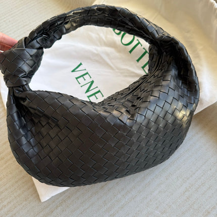 Bottega Veneta Jodie Small Black Lambskin Leather Silver Hardware