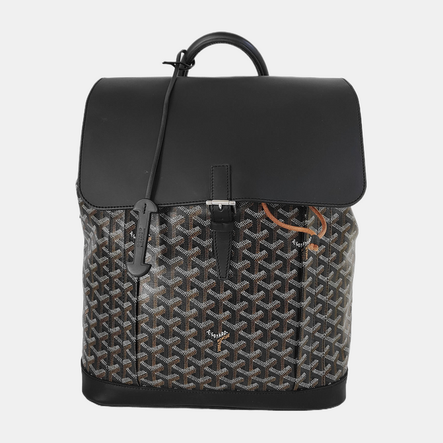 Goyard Alpin Backpack Medium Black Goyard and Leather