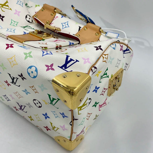 Louis Vuitton x Takashi Murakami Speedy 30 Lock White Multicolor
