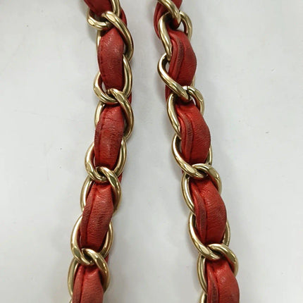 Sold Chanel Classic Flap 2009 Maxi Red Lambskin Leather Gold-tone Hardware