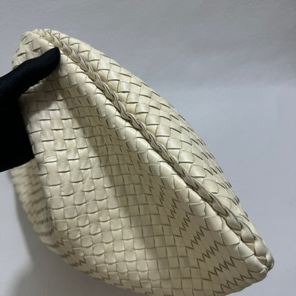 Sold Bottega Veneta Hobo Bag Large Leather Milk White 47cm