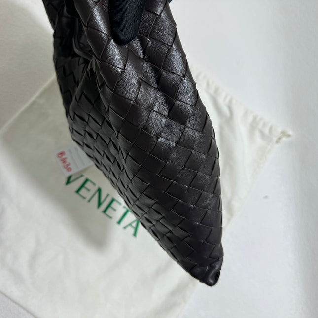 Bottega Veneta Hop Hobo Small Leather Chocolate Brown