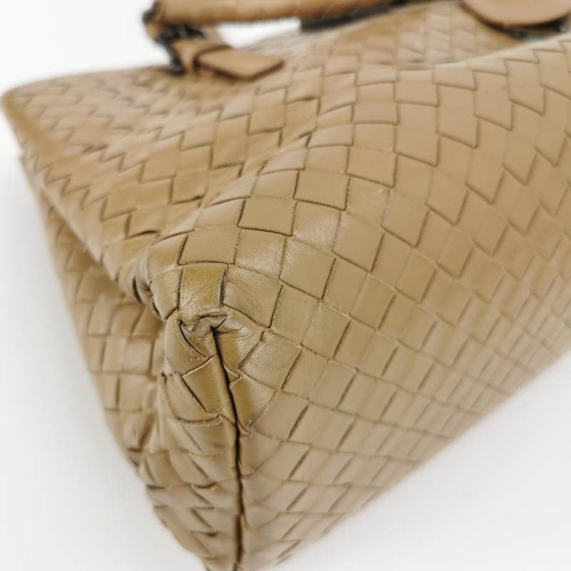 Bottega Veneta Roma Handbag Bag Intrecciato Nappa Leather Beige Large 35cm