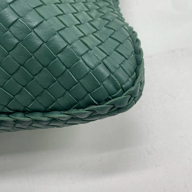 Bottega Veneta Veneta Hobo Large Dark Green 47cm Lambskin Leather