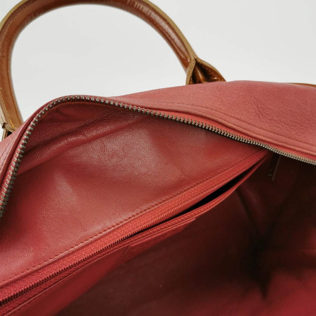 CHANEL Caviar Quilted Large Bowler Bag Red