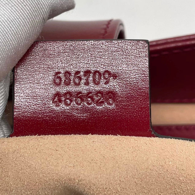 Gucci Jackie 1961 Red Burgundy Leather Bag Small Shoulder Bag