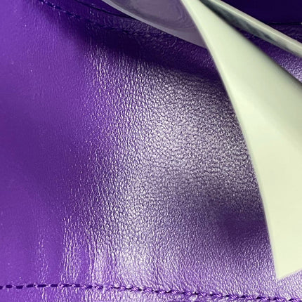 Versace La Medusa Mini Crystal Embellished Top Handle Bag in Purple