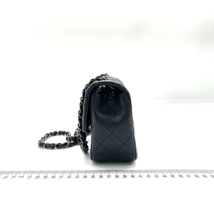 Chanel Classic Flap Mini Black Caviar Silver Hardware 2015-2016