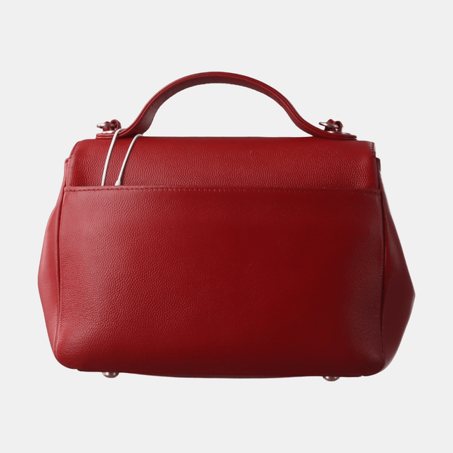 Chanel Business Affinity Medium Red Caviar Leather Top Handle Crossbody Bag