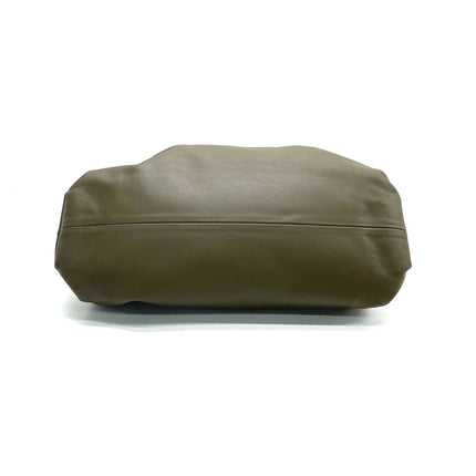 Bottega Veneta Pouch Calfskin Leather Dark Green Large