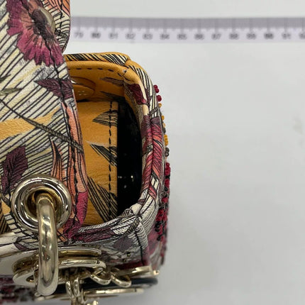Lady Dior Mini Embroidered Phoenix Cloth Multicolor Handbag