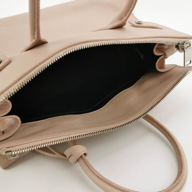 Saint Laurent Sac De Jour Baby Beige Leather Handbag