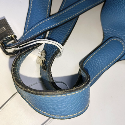 Hermes Picotin 18 Clemence Taurillon Leather Blue Jean