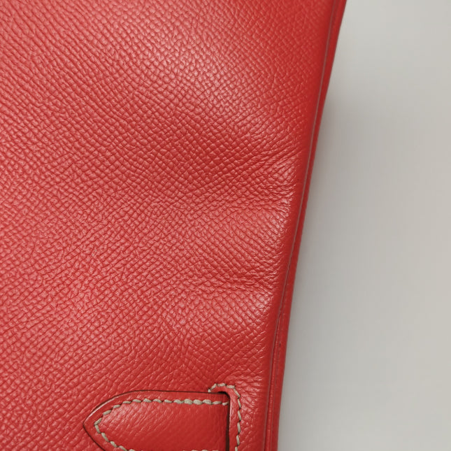 Hermes Kelly 28 Retourne Calfskin Leather Rose Exterior Brown Interior Gold Hardware Double Ring