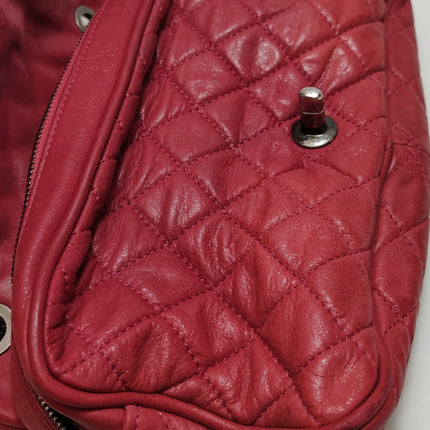 Chanel Shiva Flap Bag Distressed Pink Aged Calfskin Leather Antiqued Silver Hardware