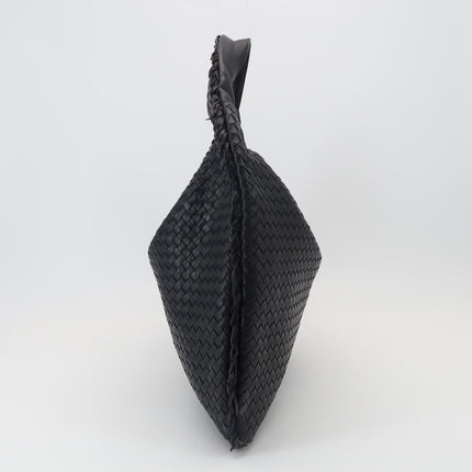 Bottega Veneta Hobo Maxi Midnight Navy Black leather Tiny Fringes 50cm