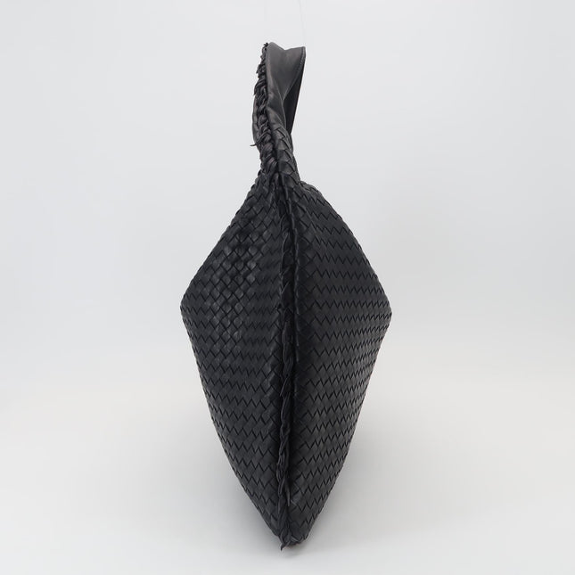 Bottega Veneta Hobo Maxi Midnight Navy Black leather Tiny Fringes 50cm