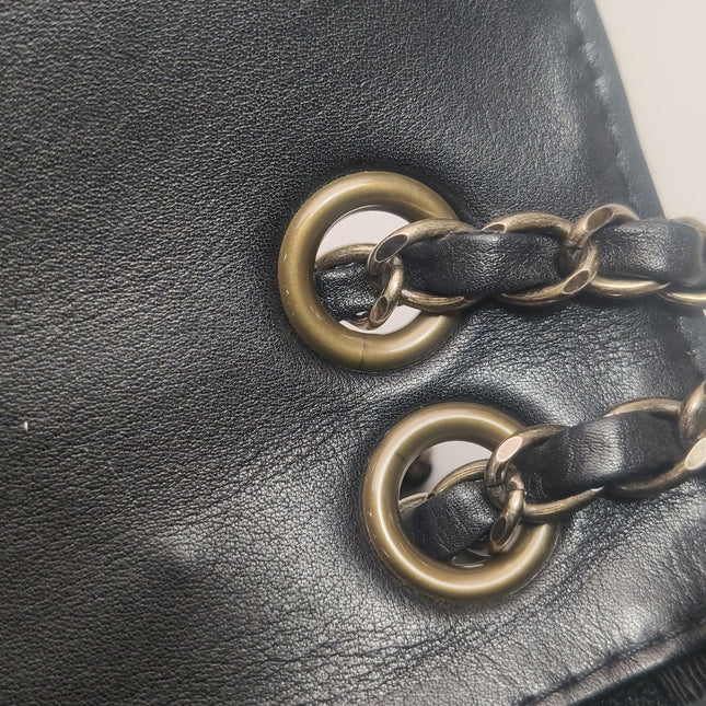 Chanel Wild Stitch Flap Black Leather with Stitching Detail 2000-2002