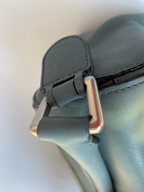 Sold Loewe Puzzle Small Blue Leather Crossbody Bag