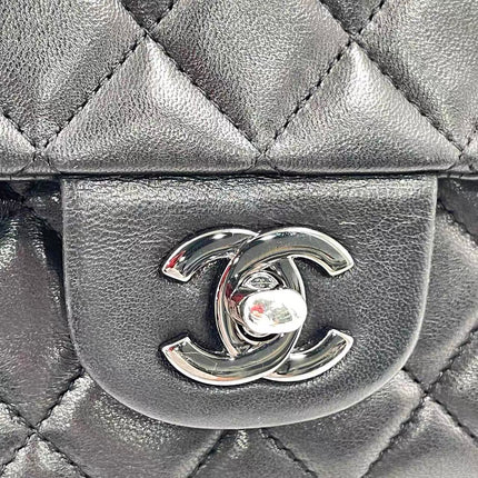 Chanel Classic Flap Mini Black Lambskin Silver Hardware 2011-12