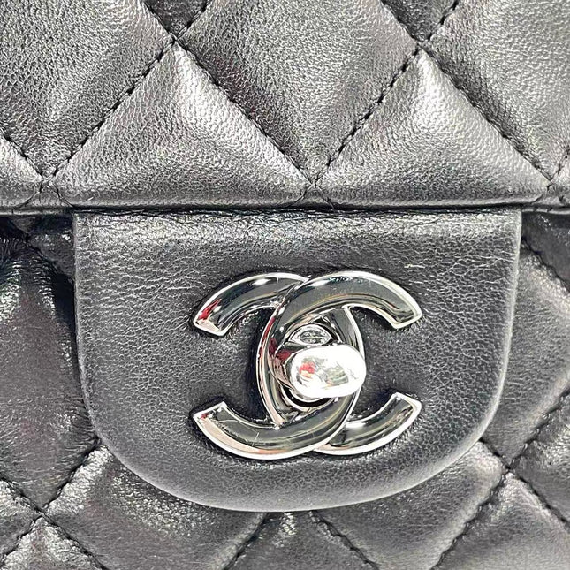 Chanel Classic Flap Mini Black Lambskin Silver Hardware 2011-12