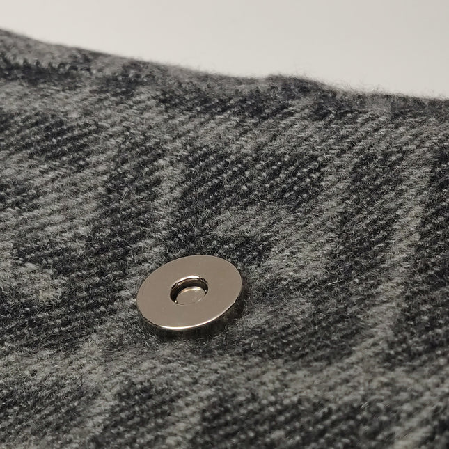 Fendi Baguette Bag Grey Wool Zucca Print Shoulder Bag