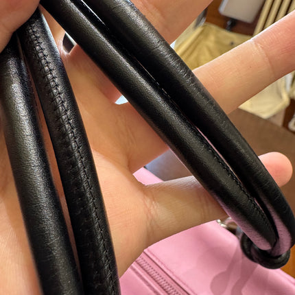 Chanel Cambon Large Pink Calfskin Leather Double Strap Handbag